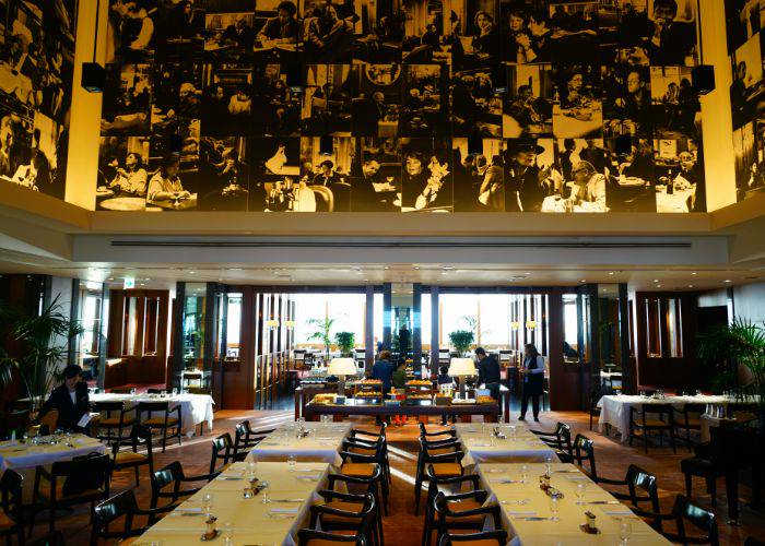 The interior of New York Grill, a luxurious restaurant on the 52nd floor of the Park Hyatt Tokyo.